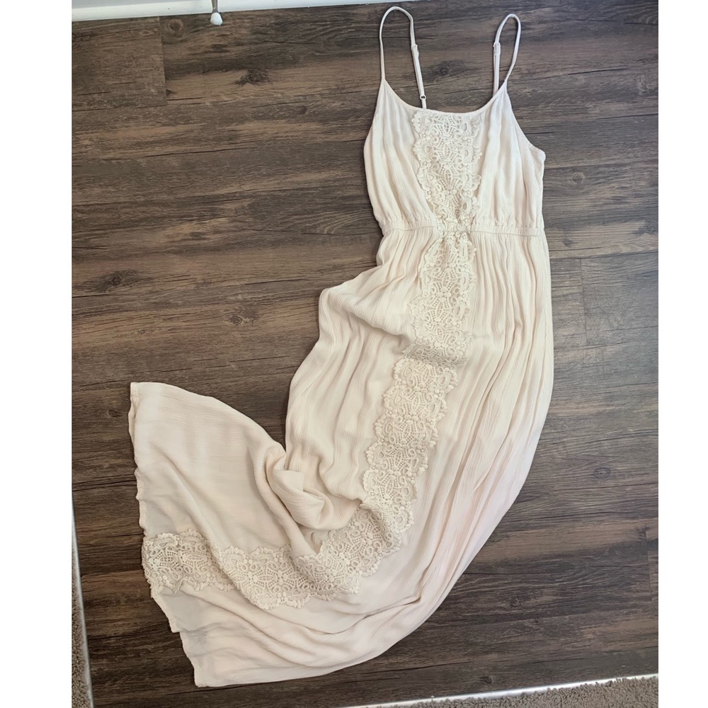 Mossimo Ivory Embroidered Maxi Dress